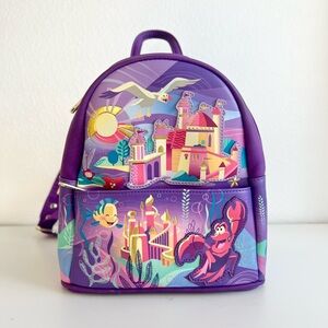 Loungefly Little Mermaid Ariel Castle Series Mini Backpack - PURPLE